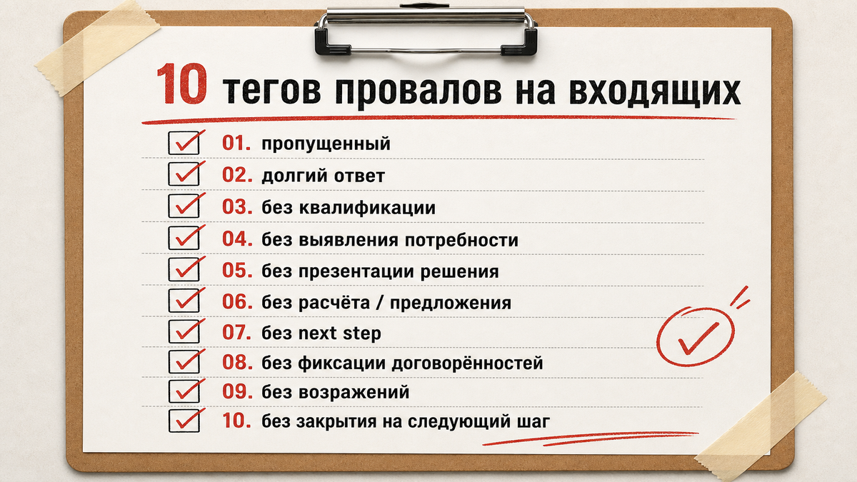 10 тегов контроля входящих звонков для РОП