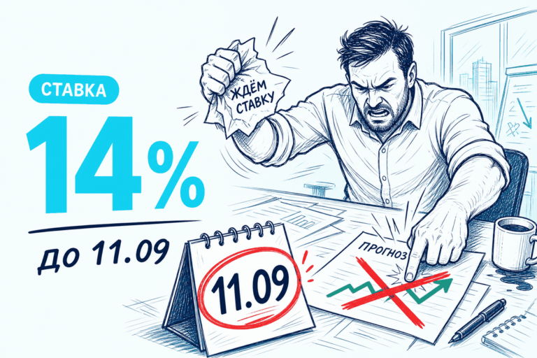 ЦБ 14% до 11.09: РОП смял карточку «ждём ставку»
