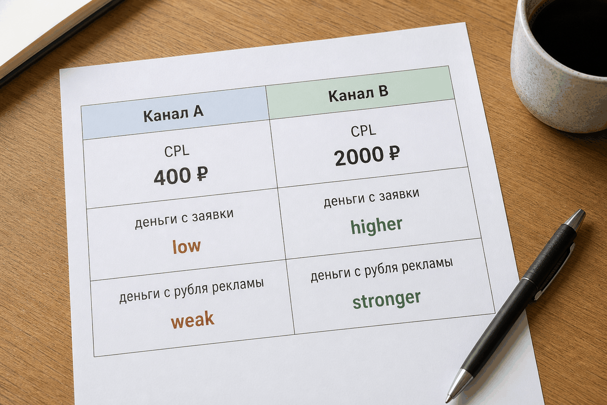 Два канала: CPL, деньги с заявки, деньги с рубля