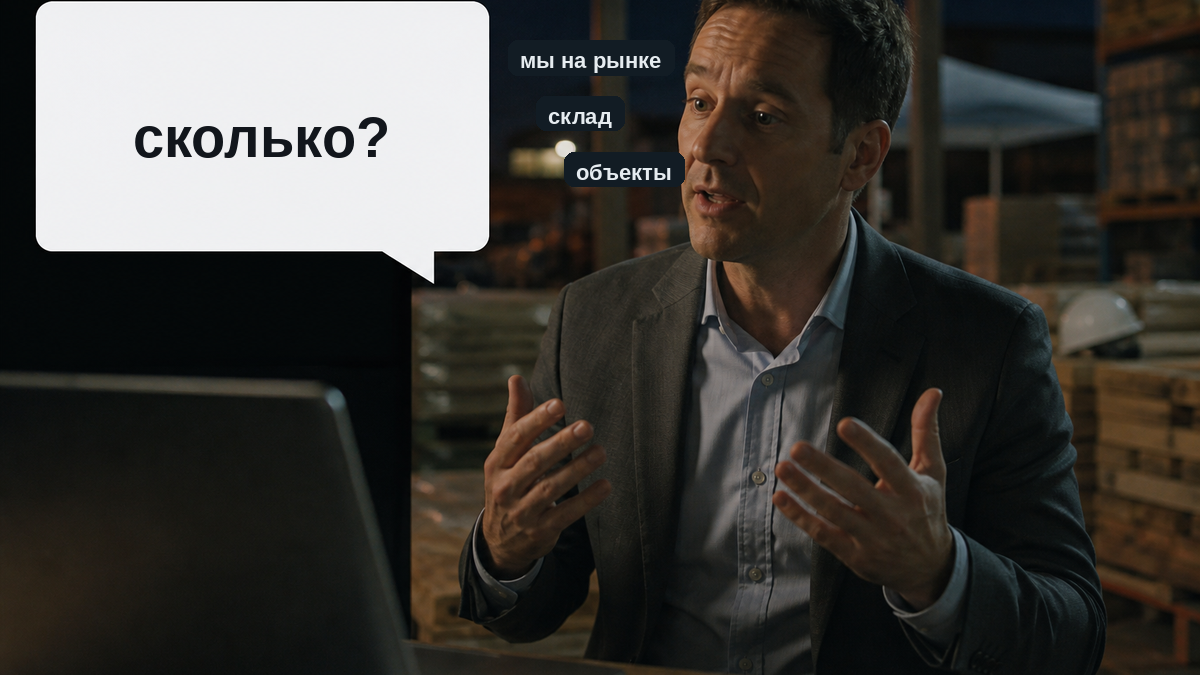 Спросил сколько — услышал про склад и объекты