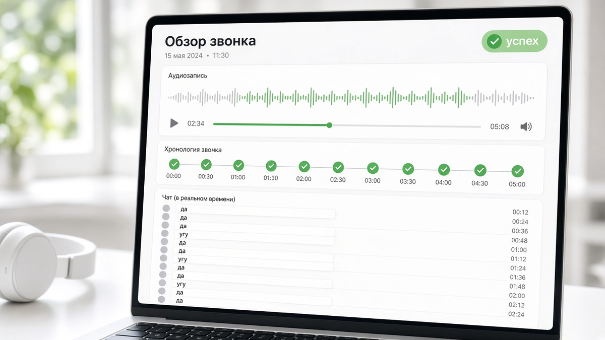 Гладкий успех: одни да в хронологии звонка
